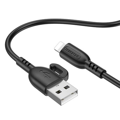 Кабель USB - Apple lightning Borofone BX91 12W 100см 2,4A  (black)