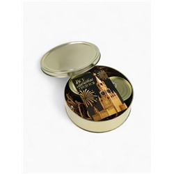 Подарочный новогодний набор в железной банке «Черная икра» : чай 50 г, монпансье 100 г, варенье 30 г, открытка