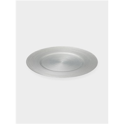 Тарелка подстановочная Wilson&Young Silvery, d=33 см, стекло, серебристая