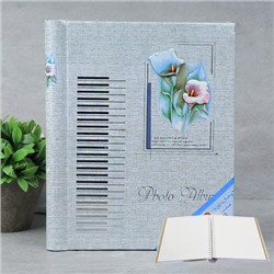 Фотоальбом магнитный 20 листов 3D цветок / 9821W /уп 40/микс 4 вида