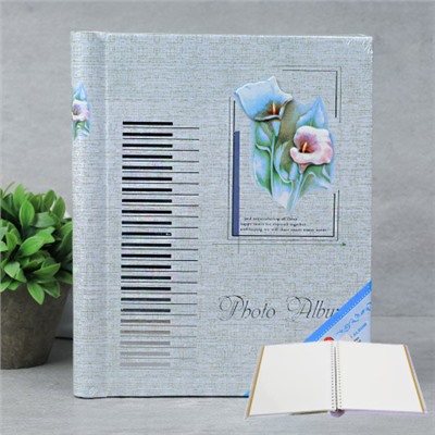 Фотоальбом магнитный 20 листов 3D цветок / 9821W /уп 40/микс 4 вида