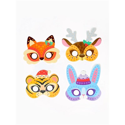 Маски карнавальные своими руками «Звери», набор для творчества