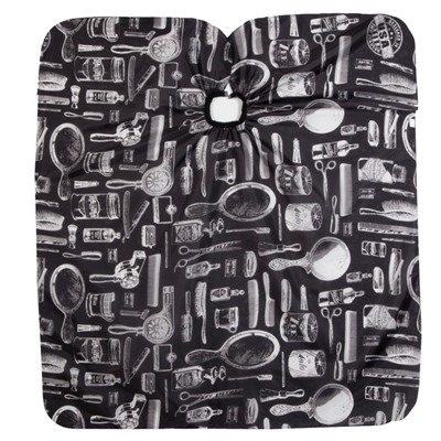 Пеньюар парикмахерский, чёрный, белый