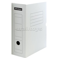 Короб архивный с клапаном, микрогофрокартон, 100мм, белый, до 900л.