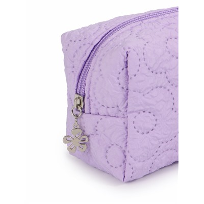 Косметичка женская «Цветочек», ручка из бусин, сиреневая