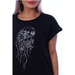 Футболка женская ФЖ059 (Черный)