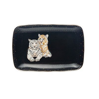 Блюдо 28*19*3см, TOP STYLE, прямоуг., серое, фарфор