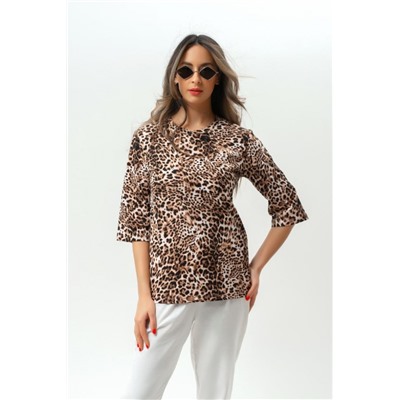 Футболка 280BRN (Леопард коричневый)