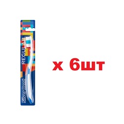 Silver Dent Зубная щетка Regular 3030С средней жесткости 6шт