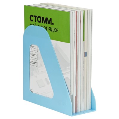 Лоток для бумаг вертикальный  90 мм Фаворит голубой ЛТ722/ЛТВ-31279 Стамм