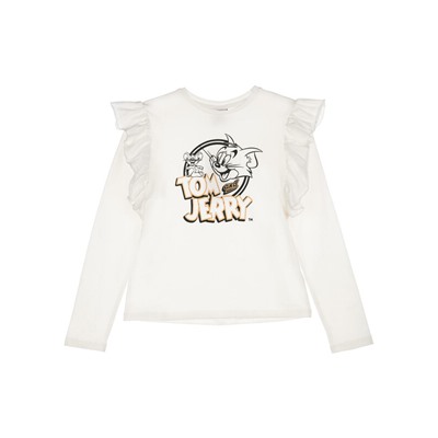 Фуфайка трикотажная для девочек (футболка с длинными рукавами)