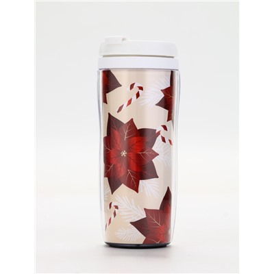 Подарочный набор новогодний Happy New Year: гель для душа, мочалка и термостакан, аромат шампанское, URAL LAB