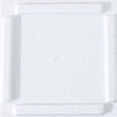 Кашпо со вставкой «Стиль», 1,5 л, цвет мрамор