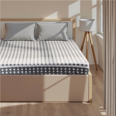 Простыня на резинке 2-спальная «Этель. Иллюзия (вид 2)», 160×200+25 см, бязь