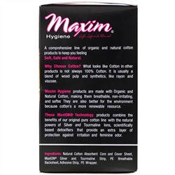 Maxim Hygiene Products, Ultra Thin Winged Extra Long Pads, Natural Silver MaxION Technology, Super Plus, 8 Pads