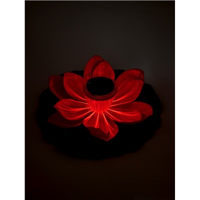 Садовая фигура - фонарь «Лотос», 28×28×9 см, для водоёмов, красная