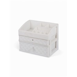 УЦЕНКА Органайзер 3-х уровн 8секц с 2 ящик 25*16,5*20см White line бел к/кор