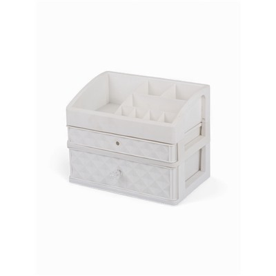 УЦЕНКА Органайзер 3-х уровн 8секц с 2 ящик 25*16,5*20см White line бел к/кор