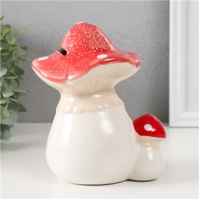 Копилка для денег «Два мухоморчика», керамика, 12×9×15.5 см