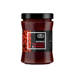 Варенье Брусничное с корицей "Домашнее" / 300 г / стеклобанка / Сибирская ягода