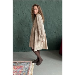 Платье женское  PUFF059/10/Бежевый, коричневый