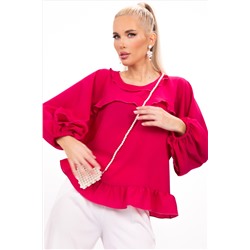 Блузка Бохо (ярко-розовый)