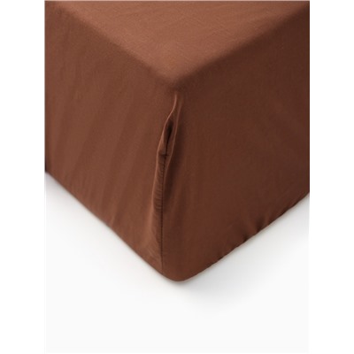Простыня на резинке 2-спальная «Атра», 180×200+20 мокко, бязь
