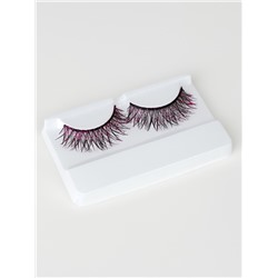 Ресницы накладные «Сияй», с блёстками, 14 мм, без клея, розовые