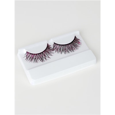 Ресницы накладные «Сияй», с блёстками, 14 мм, без клея, розовые