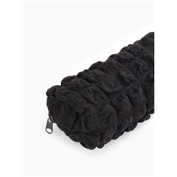 Косметичка на молнии женская, с подкладкой, для косметики, лекарств, чёрная