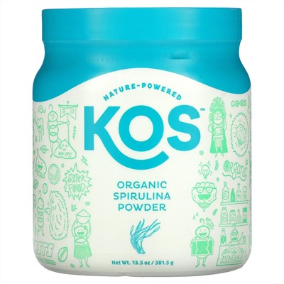 KOS, Organic Spirulina Powder, 13.5 oz (381.5 g)