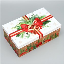 Набор новогодних подарочных коробок 15 в 1 «С Новым годом!», 12×7×4 см - 46.5×30×17.5 см