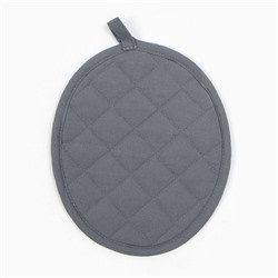 Набор кухонный Этель, цвет серый: варежка 33×17 см, прихватка 24×19 см, хлопок, махра