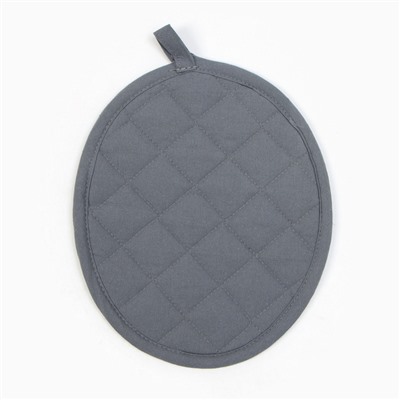 Набор кухонный Этель, цвет серый: варежка 33×17 см, прихватка 24×19 см, хлопок, махра