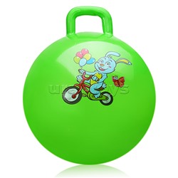 Мяч с ручкой 45см "Звери водители" (цвет в ассортименте)