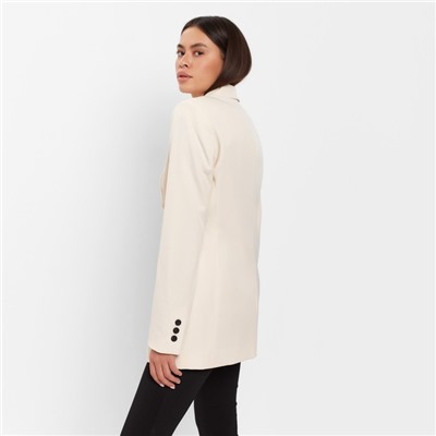 Пиджак женский с защипами MIST, размер 46, молочный