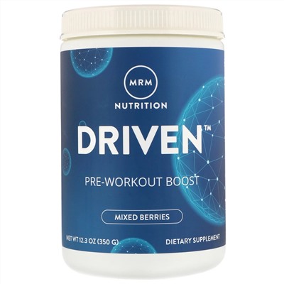 MRM, DRIVEN, Pre-Workout Boost, Mixed Berries, 12.3 oz (350 g)