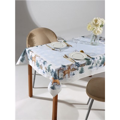 Скатерть новогодняя «Этель» Forest animals, 150×110 ±2 см с ГМВО, 100% хлопок, саржа 190 г/м²