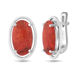 Серьги, коралл губчатый, Симона