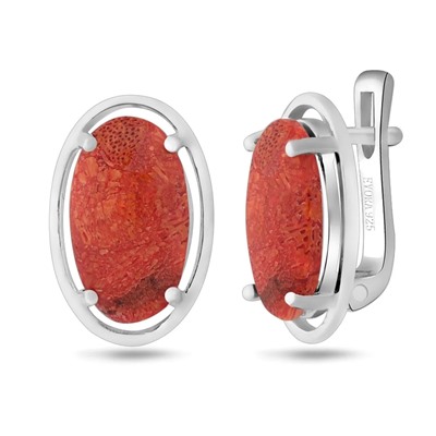 Серьги, коралл губчатый, Симона