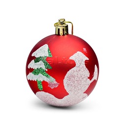 Набор новогодних шаров "Зимовье" (6см х 6 шт)