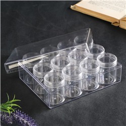 Баночка для мелочей «Круг», пластик, набор 12 шт., 4.8×3.7×3.7 см