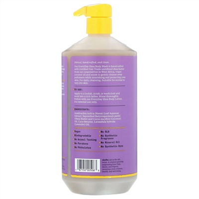 Alaffia, Everyday Shea, гель для душа с маслом ши и лавандой, 950 мл (32 жидк. унции)