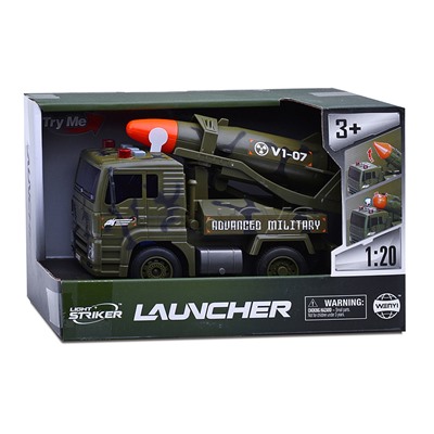 Машина "Военная техника V1-07" c ракетной установкой, в коробке
