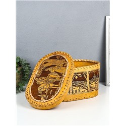 Хлебница-батонница с крышкой «Сказка», 26×17×15 см, береста