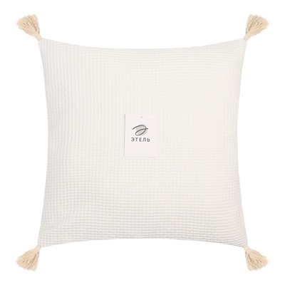 Наволочка декоративная «Этель», сканди, 45×45 см молочный