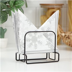 Салфетница Доляна «Демо», 13×8.5×11 см, тёмно-коричневый