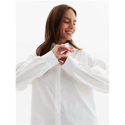 Рубашка женская с разрезами MINAKU: Casual Collection, размер 42, белая