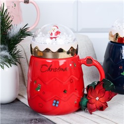 Кружка новогодняя с крышкой /450 мл/ 397-6 /уп 60/