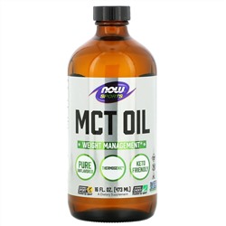 Now Foods, Sports, масло со среднецепочечными триглицеридами, с нейтральным вкусом, 473 мл (16 жидк. унций)
